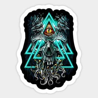 Demon illuminati cthulhu monster Sticker